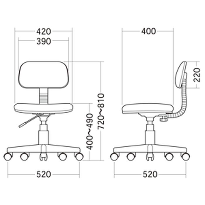 【代引不可】OAチェア ブラック スタンダードでリーズナブルなオフィスチェア サンワサプライ SNC-A1BK [2]