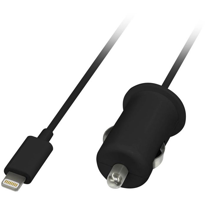 車のシガーソケットからLightningコネクタ搭載のiPhoneやiPadを充電できる2.4AのLightningシガーソケッ..