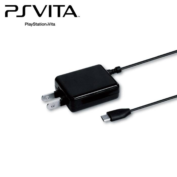 PlayStationVita(PCH-2000) PSVITA2000 AC充電器 充電ケーブル ブラック アローン ALG-V2MACK