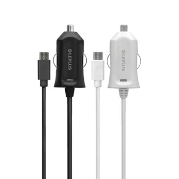 IQOS/スマートフォン DC充電器 車載用 車でアイコスを充電 IQOS対応 microUSBケーブル一体型 最大出力2.4A 1.0m LEPLUS LP-DCMB01