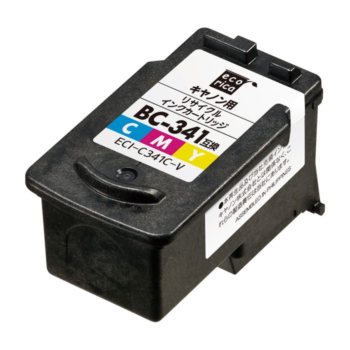 【あす楽】【代引不可】キヤノン BC-341 互換 リサイクルインク カートリッジ カラー キャノン CANON エコリカ ECI-C341C-V