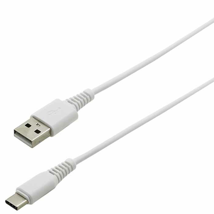 USB�����֥� Type-C ������C �����֥� ���ޥ� ���ޡ��ȥե��� 3A ���� �̿� �ǡ����̿� 1m 100cm �ۥ磻�� �Х��� BUSAC100WH02L