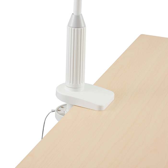 LEDデスクライト デスクランプ クランプタイプ フレキシブルアーム LED×36灯 約1300ルクス 約420ルーメン ホワイト OHM LTC-LS36-W