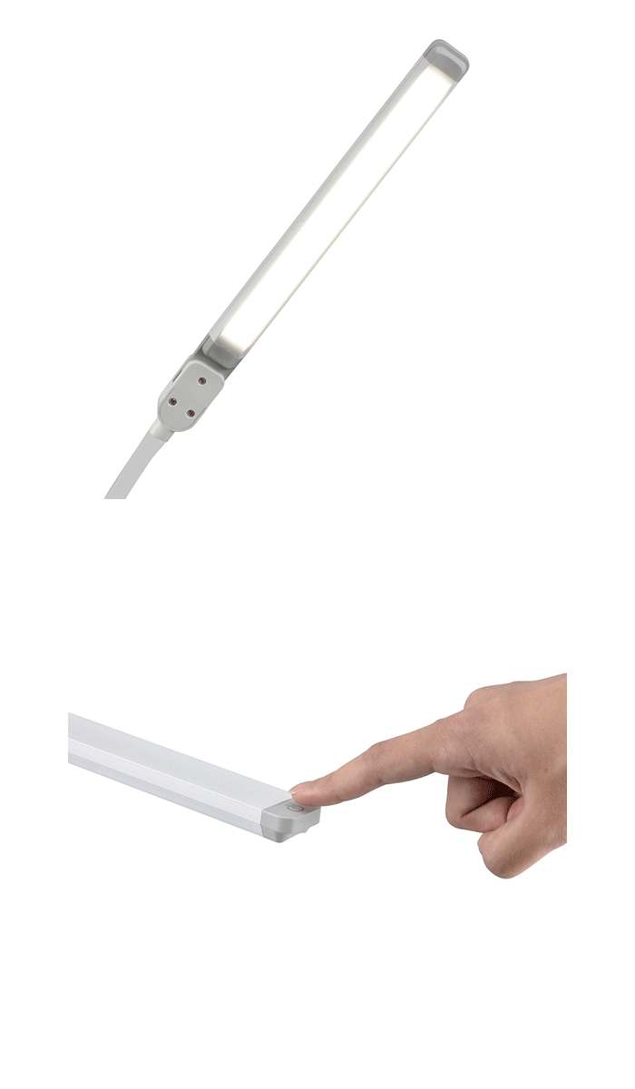 LEDデスクライト デスクランプ クランプタイプ フレキシブルアーム LED×36灯 約1300ルクス 約420ルーメン ホワイト OHM LTC-LS36-W [2]