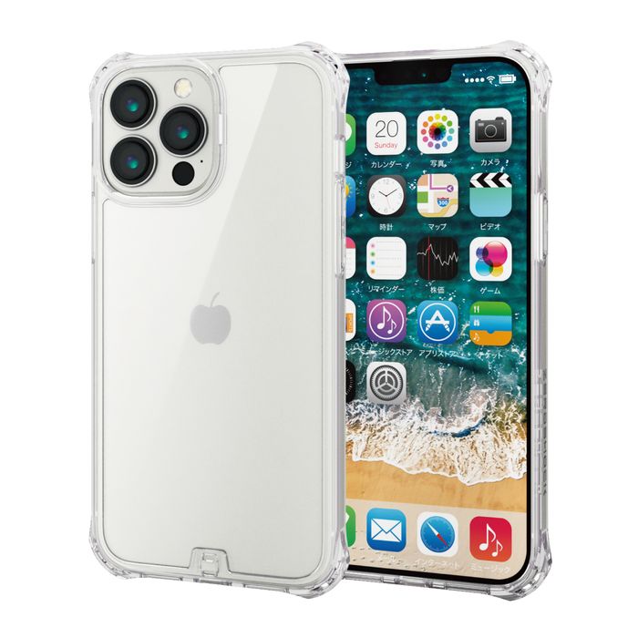 【代引不可】iPhone13 Pro MAX (6.7インチモデル) ケース カバー ハイブリッドケース ZEROSHOCK インビジブル フォルティモ クリア エレコム PM-A21DZEROT2CR