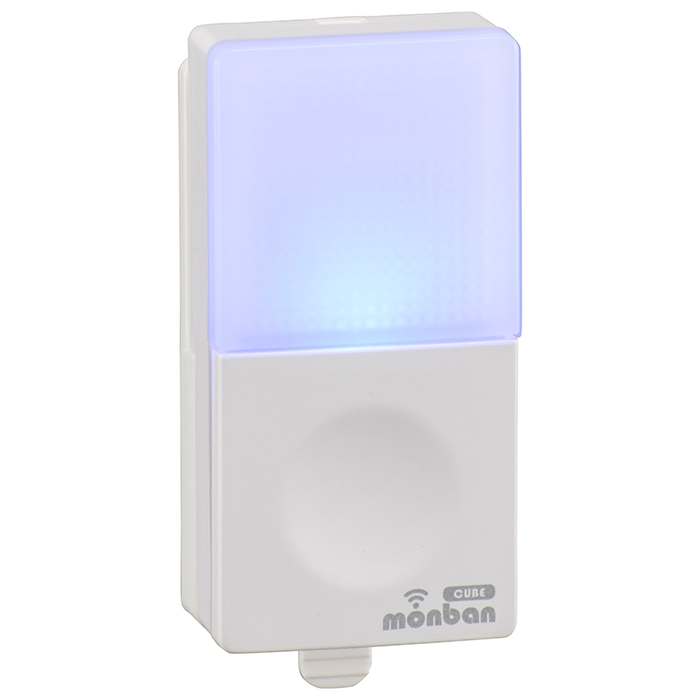 ワイヤレスチャイム 押しボタン・光フラッシュ受信機セット 電池式 音と光でお知らせ monban CUBE OCH-SET23-BLUE - 2