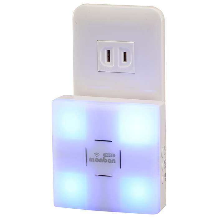 ワイヤレスチャイム 押しボタン・光フラッシュ受信機セット 電池式 音と光でお知らせ monban CUBE OCH-SET23-BLUE - 3