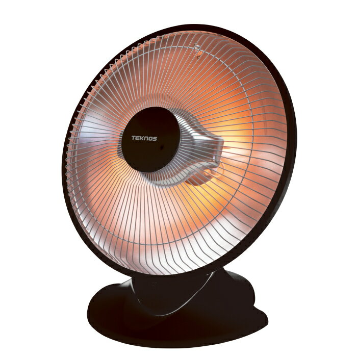 パラボラ型ハロゲンヒーター 即暖 遠赤 広範囲 800W/400W ブラック テクノス PH-803(BK)