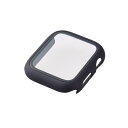 【代引不可】アップルウォッチ カバー Apple Watch SE (第2世代/第1世代)/Series 6/5/4 ゴリラガラス 全面保護 液晶 側面 側面マット ブラック エレコム AW-20MFCGOBK(2)
