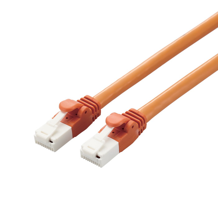 【代引不可】LANケーブル CAT6A 3m 高速 10Gbps ストレート 爪折れ防止 オレンジ エレコム LD-GPAT/DR3/RS