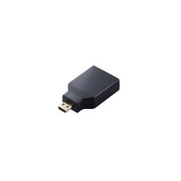 【代引不可】HDMI 変換アダプタ 【 Micro HDMI (タイプD) オス to HDMI (タイプA) メス 】 4K 60P スリムコネクタ RoHS指令準拠 ブラック エレコム AD-HDADS3BK