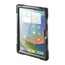 【代引不可】iPad10.9インチ用前面保護フィルター付耐衝撃ケース 360度回転するハンドル 液晶保護 ショルダーベルト付き サンワサプライ PDA-IPAD1920BK(2)