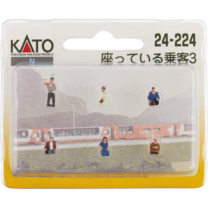 Nゲージ 座っている乗客3 鉄道模型 レイアウト ストラクチャー ジオラマ 風景 情景 素材 材料 カトー KATO 24-224
