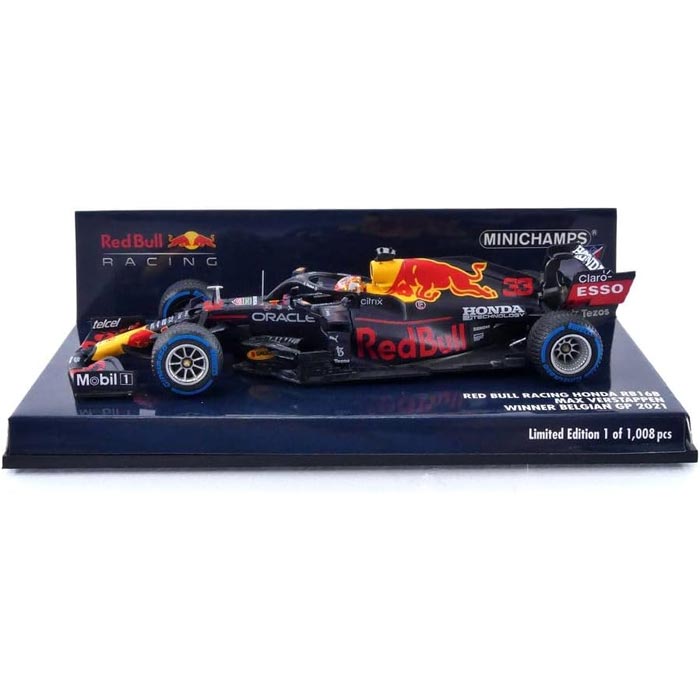 【沖縄・離島配送不可】ミニチャンプス 1/43 レッド ブル レーシング ホンダ RB16B マックス・フェルスタッペン ベルギーGP 2021 ウィナー 模型 ミニカー 車 コレクション 410211333