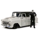 JADA TOYS 1/24 1957 シェビー サバーバン フランケンシュタイン フィギュア付 模型 ミニカー 車 コレクション JADA32191