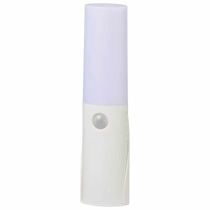 LEDナイトライト 明暗+人感センサー 単4形×3本使用 電球色 38 lm 廊下 寝室 照明 OHM NIT-BLA6JB-WL