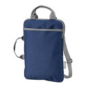 PCタブレット用クッションバッグ ネイビー リュック ショルダーバッグ 保護 傷防止 学校 登校 アーテック 91878