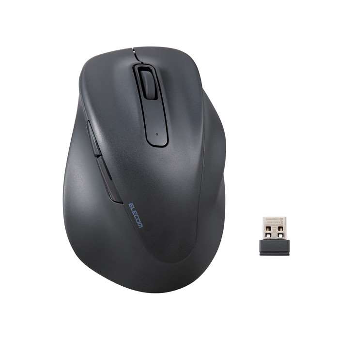 【代引不可】ワイヤレス マウス 静音 無線 2.4GHz 5ボタン 右手専用 【 Windows 11 10 mac Chrome 対応 】 抗菌 XLサイズ EX-G ブラック エレコム M-XGXL30DBSKBK