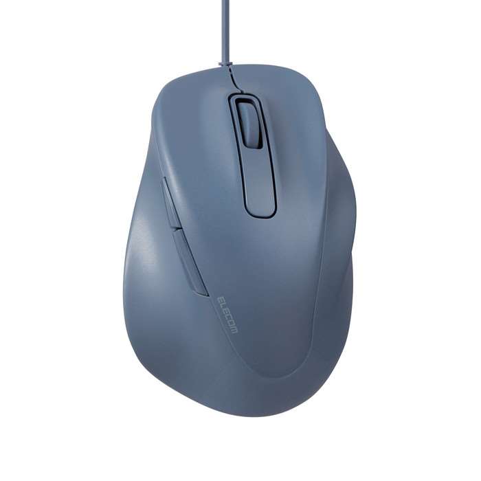 【代引不可】有線 マウス 静音 5ボタン 右手専用 【 Windows 11 10 mac Chrome 対応 】 抗菌 XLサイズ EX-G ブルー エレコム M-XGXL30UBSKBU