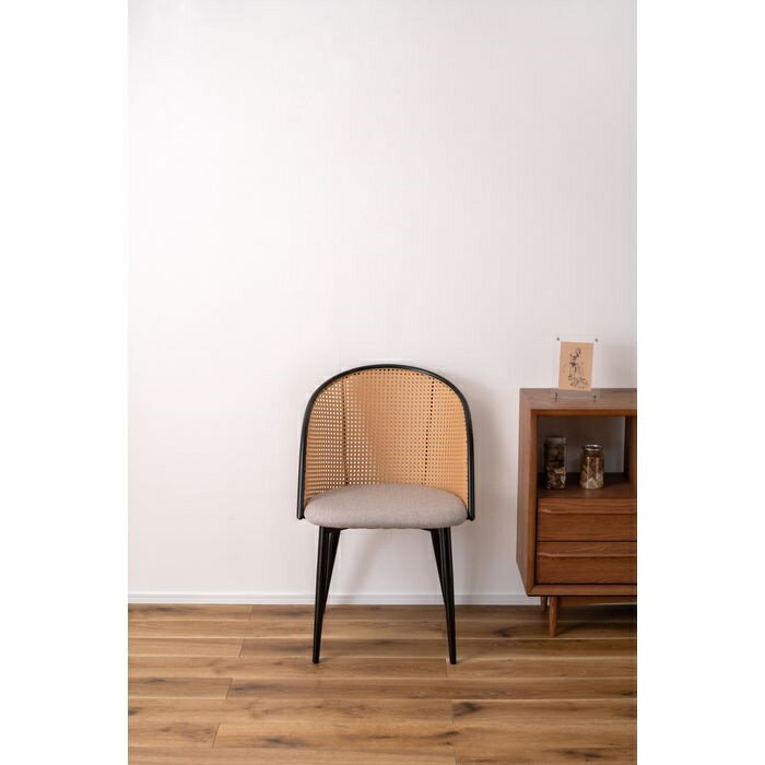 【北海道・沖縄・離島配送不可】【代引不可】チェア ラタン調 ファブリック 椅子 おしゃれ デザイン 背もたれ インテリア 家具 ベージュ 東谷 TOE-127BE [3]