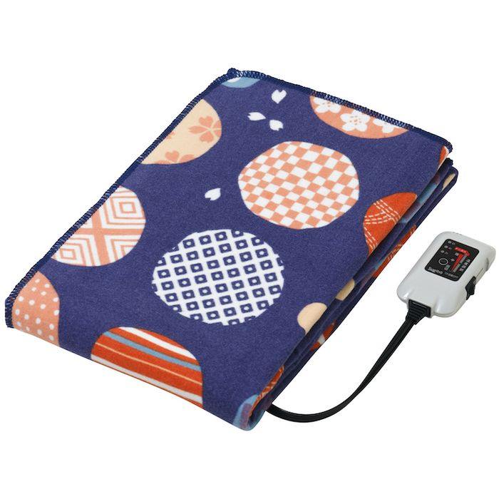 電気綿敷毛布 ロング 約180cm×80cm オリジナルデザインプリント 毛羽部分は天然コットン100% sugibo SB..