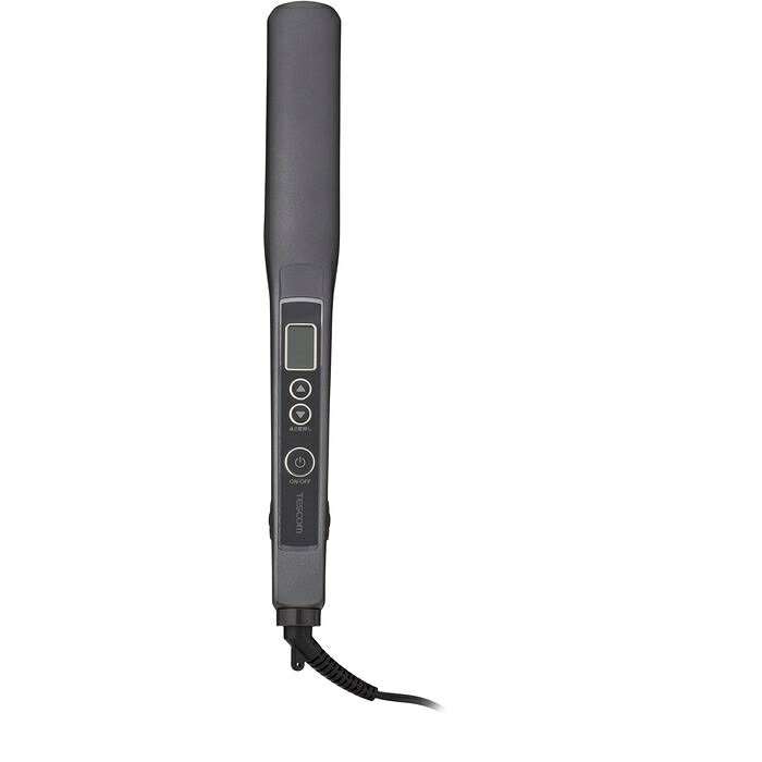 TESCOM マイナスイオン ヘアーアイロン ストレート カール 温度設定 ブラック テス...