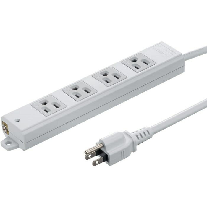 【代引不可】工事物件タップ （3P・4個口・2m） オフィス 電源 ケーブル コード サンワサプライ TAP-KS4N-2