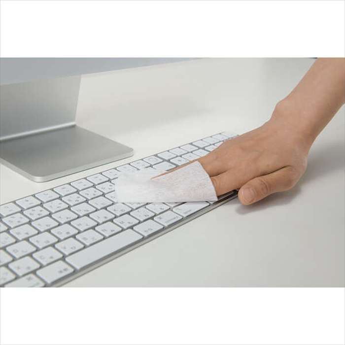 【代引不可】ウェットティッシュ クリーナー 80枚 ボトル アルカリ電解水 不織布 掃除 デスク周り 便利グッズ 汚れ落とし お掃除シート エレコム WC-AL80N2