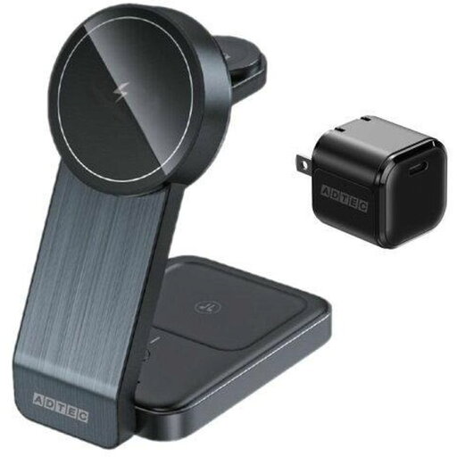 Magsafe ワイヤレス充電器 マグW15W HW w33W グネット式充電器 ブラック ADTEC AWPD-V015MEW-w33W-BM Magsafe ワイヤレス充電器 マグW15W HW w33W グネット式充電器 ブラック ADTEC AWPD-V015MEW-w33W-BM