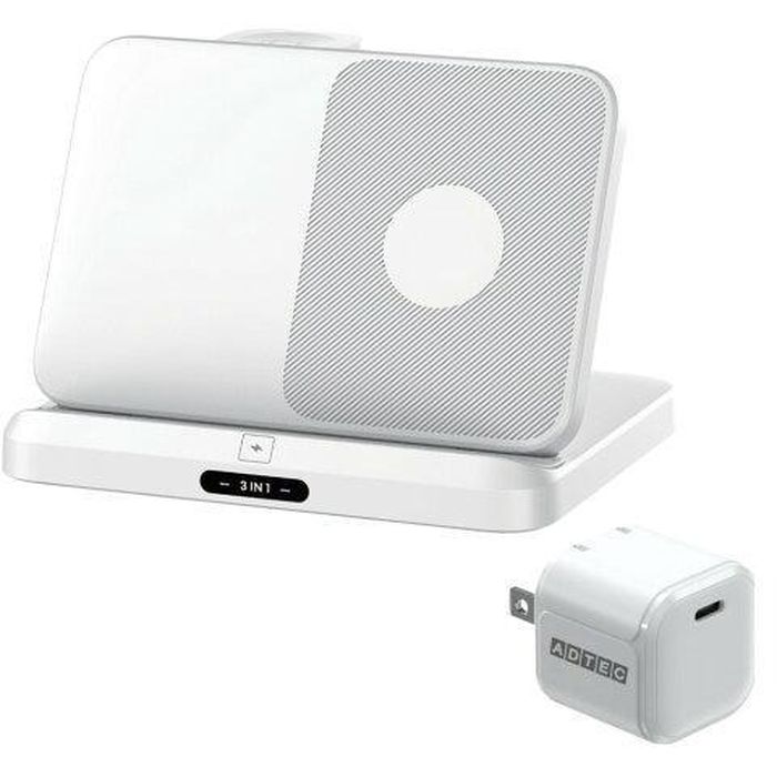 ワイヤレス充電器 W15W HW 白 w33W PD充電器 セット ADTEC AWPD-V015WEW/AS-w33W