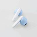 【代引不可】ワイヤレスイヤホン Bluetooth 5.3 低遅延 タッチセンサー 超軽量 【 iPhone Android スマホ タブレット パソコン 各種対応 】 AAC対応 マカロンブルー エレコム LBT-TWS17CSBU(2)
