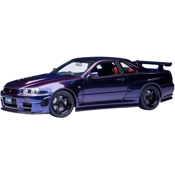 【沖縄 離島配送不可】AUTOart 1/18 ニスモ Nismo R34 GT-R Z-tune （ミッドナイトパープル3） ミニカー 模型 オートアート 77464