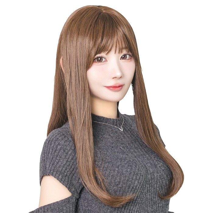 Rakuten - WIGGY RICH ストレートロング マロンブラウン ウィッグ 女性 女子 仮装 コスプレ クリアストーン 4560320891871