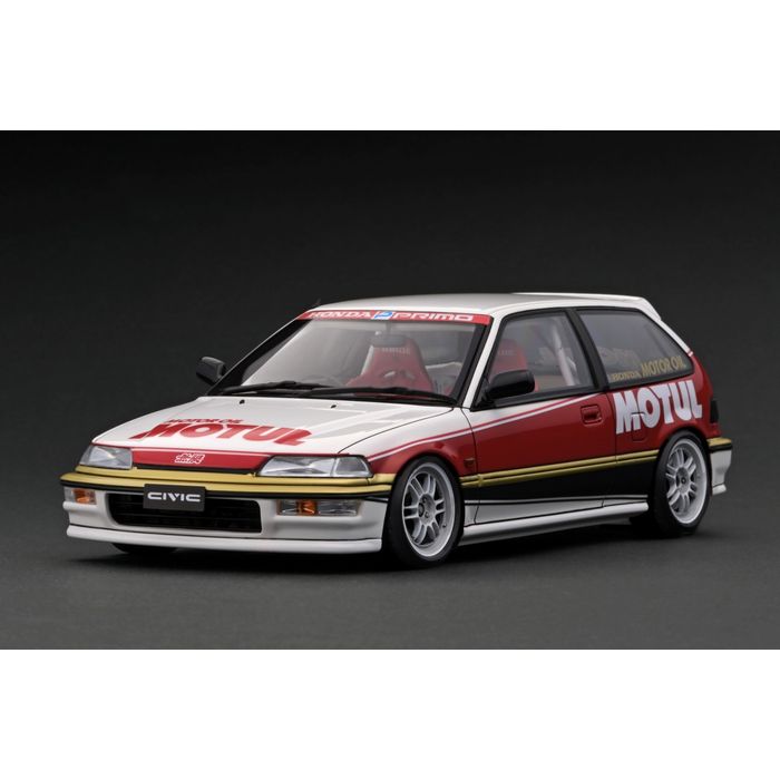 1/18　Honda CIVIC (EF9) SiR White/Red IGモデル 模型 ミニカー ティーケー・カンパニー IG3123