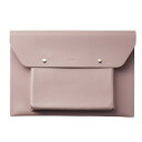 【代引不可】パソコンケース 14インチ レザー スリム PCケース フロントポケット付 14inchまでの MacBook Pro Air ノートパソコン 等収納対応 ILMF ピンク エレコム BM-IBEM01PN-IL(2)