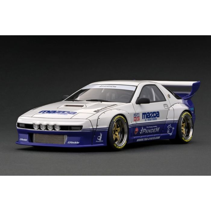 【沖縄・離島配送不可】1/18　PANDEM RX-7 (FC3S) White/Purple IGモデル 模型 ミニカー ティーケー・カンパニー IG2916