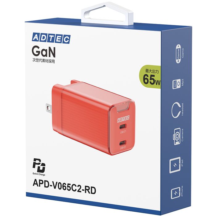 PD���Ŵ� 65W C2 �� ���ޥ� ���֥�å� PC ���յ��� ADTEC APD-V065C2-RD