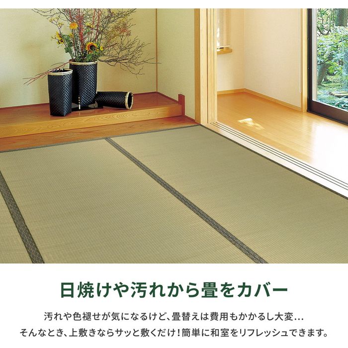 【北海道・沖縄・離島配送不可】【代引不可】い草カーペット 柳川(やながわ) 江戸間 10帖 ラグ マット 約352×440cm HAGIHARA 159064690 konan-11391246 やるCAN サンプル画像3