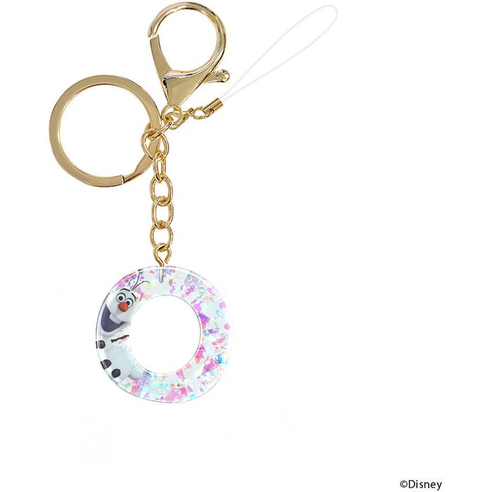 アルファベット チャーム Disney ディズニー キャラクター オラフ スマホ アクセサリー キーリング ストラップ PGA PG-DCM17FRZ
