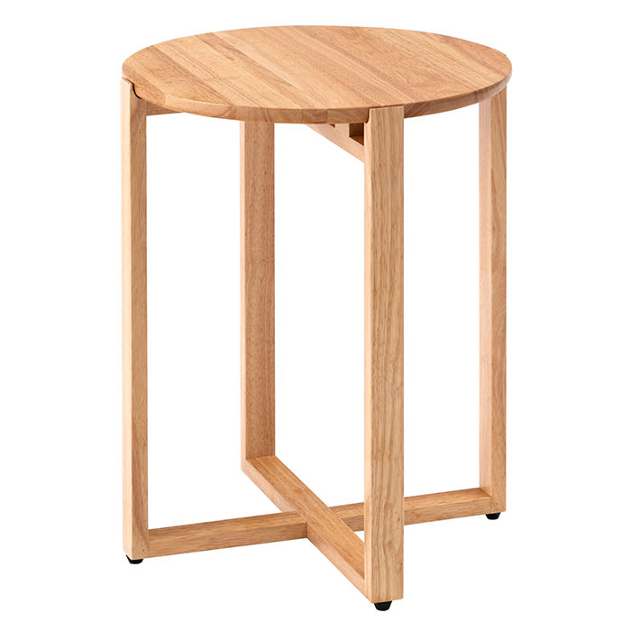 【北海道・沖縄・離島配送不可】【代引不可】helppo サイドテーブル 北欧風 天然木 丸型 円形 ナチュラル W40.5×D40.5×H50 東谷 HOW-016NA