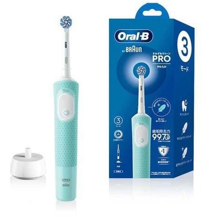 BRAUN オーラルB すみずみクリーンPRO マルチアクション 電動歯ブラシ グリーン ブラウン D1034133GN