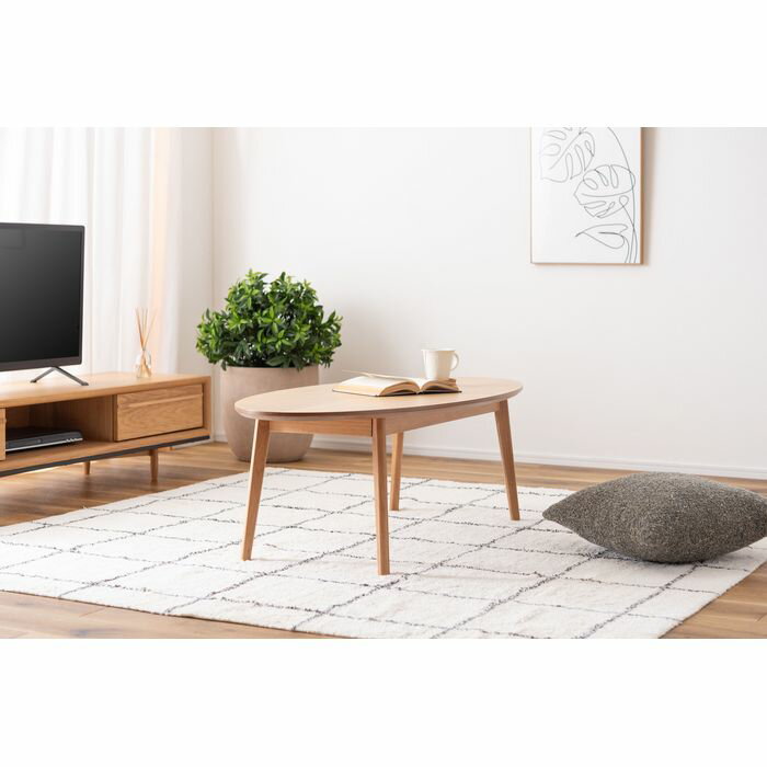 【北海道・沖縄・離島配送不可】【代引不可】オーバルテーブル 楕円 幅120cm 天然木 木目 ナチュラル 東谷 MTK-443NA [2]