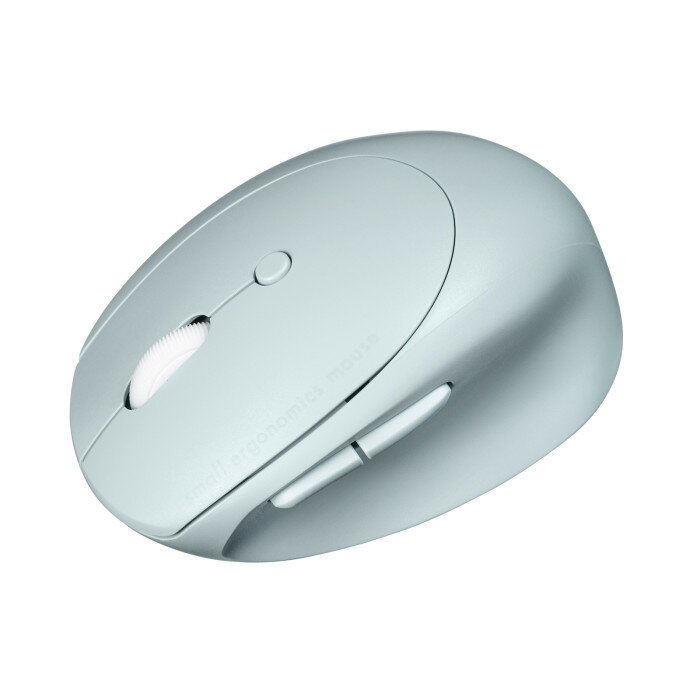 【代引不可】静音Bluetooth小型エルゴノミクスマウス（充電式・5ボタン・ブルー） サンワサプライ MA-EBBS522BL