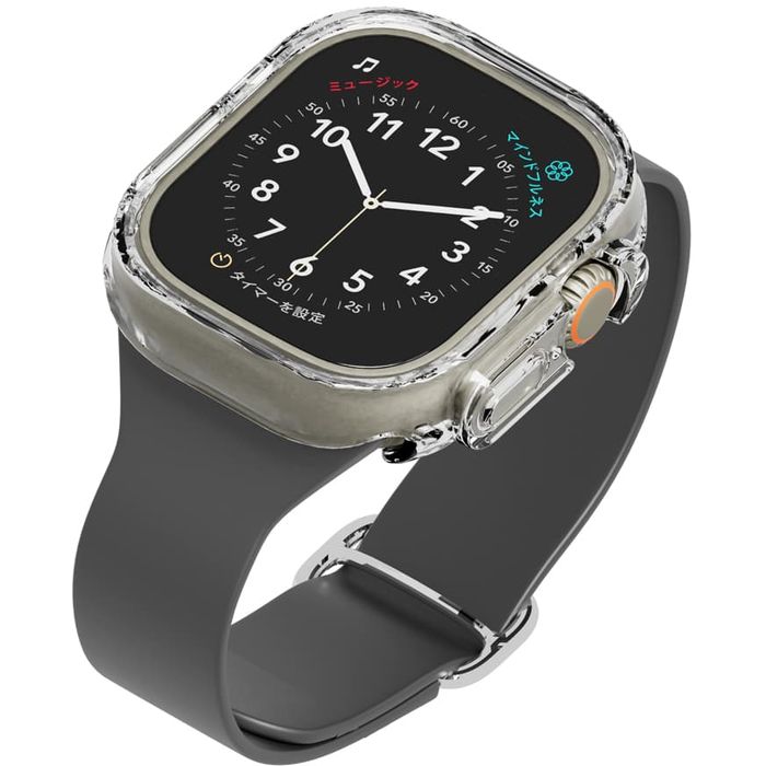 Apple Watch Ultra 2/1 49mm用 ガラスハイブリッドケース PGA PG-AWTP49CL