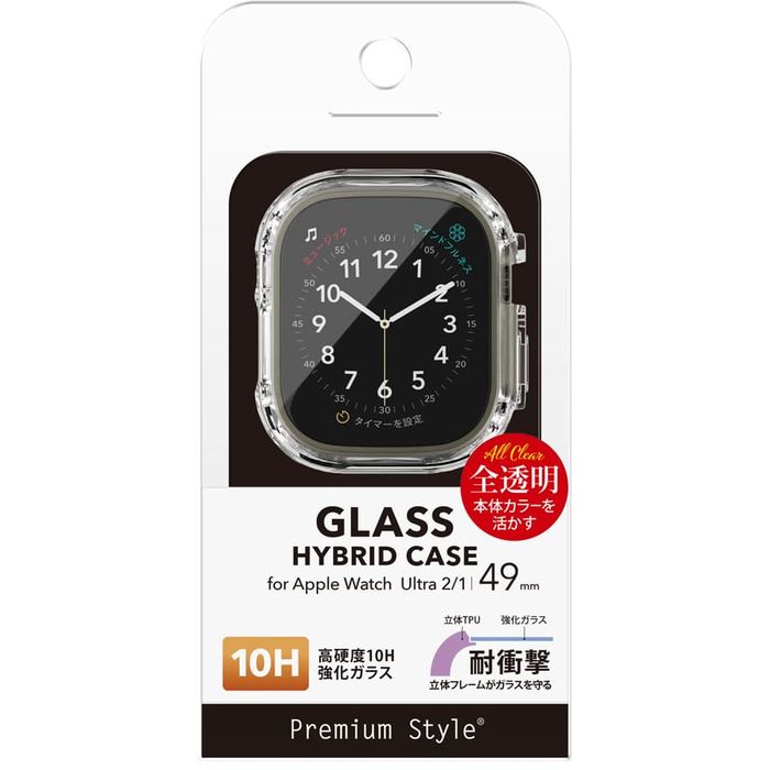 Apple Watch Ultra 2/1 49mm用 ガラスハイブリッドケース PGA PG-AWTP49CL