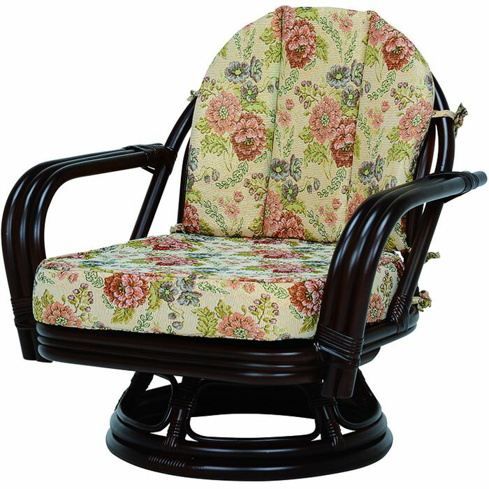 【北海道・沖縄・離島配送不可】【代引不可】回転座椅子(ダークブラウン) HAGIHARA RZ-932DBR