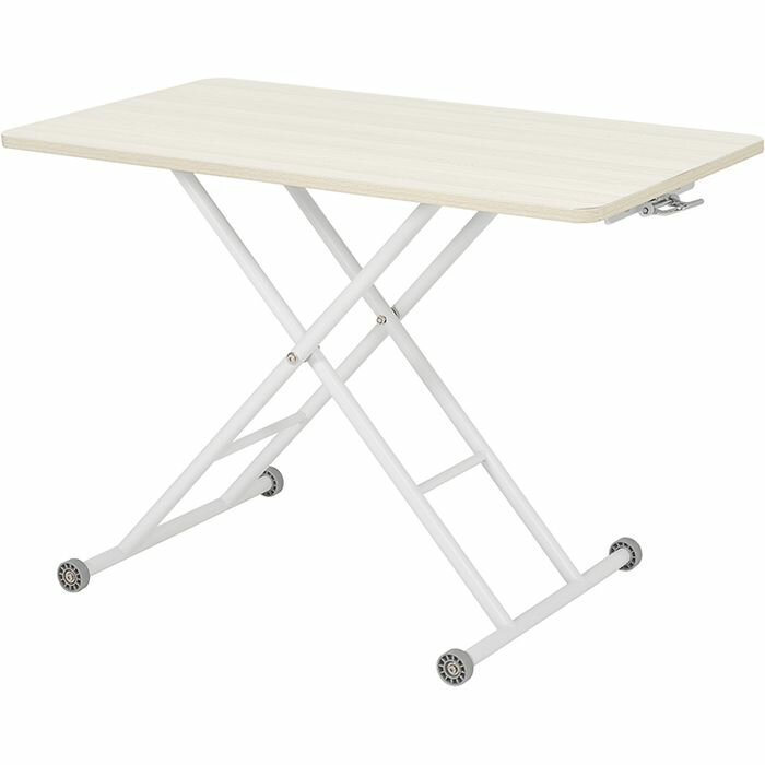 【北海道・沖縄・離島配送不可】【代引不可】昇降テーブル(ホワイトウォッシュ) HAGIHARA KT-3184WS