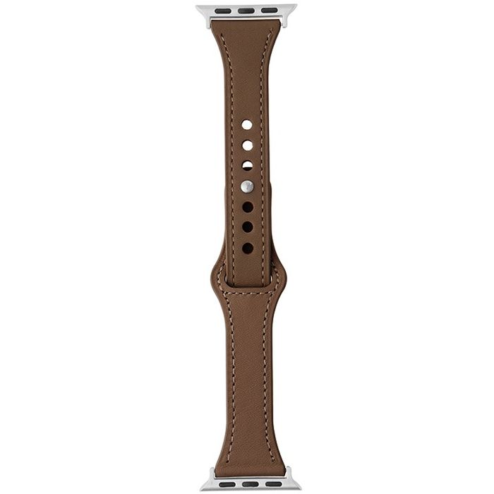 Apple Watch 38/40/41/42mm 밴드 [CORVIN] 슬림 심플 가죽 밴드 브라운 LEPLUS NEXT LN-AW41B31BR