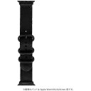 Apple Watch 42(Series 1,2,3)/44/45/46/49mm バンド 「CORVIN」 3バックルナイロンバンド ブラック LEPLUS NEXT LN-AW49B20BK