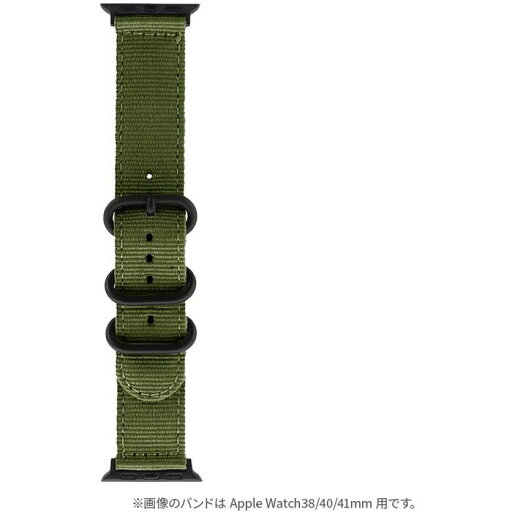 Apple Watch 42(Series 1,2,3)/44/45/46/49mm バンド 「CORVIN」 3バックルナイロンバンド カーキ LEPLUS NEXT LN-AW49B20KA Apple Watch 42(Series 1,2,3)/44/45/46/49mm バンド 「CORVIN」 3バックルナイロンバンド カーキ LEPLUS NEXT LN-AW49B20KA